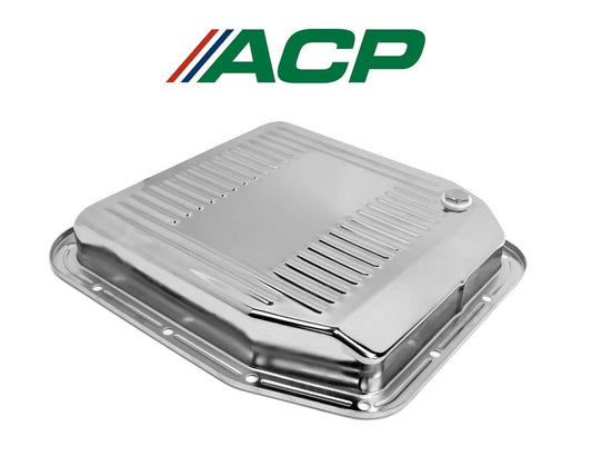 1984-1993 Ford Mustang 5.0 V8 AOD Automatic Transmission Pan w Drain Plug Chrome