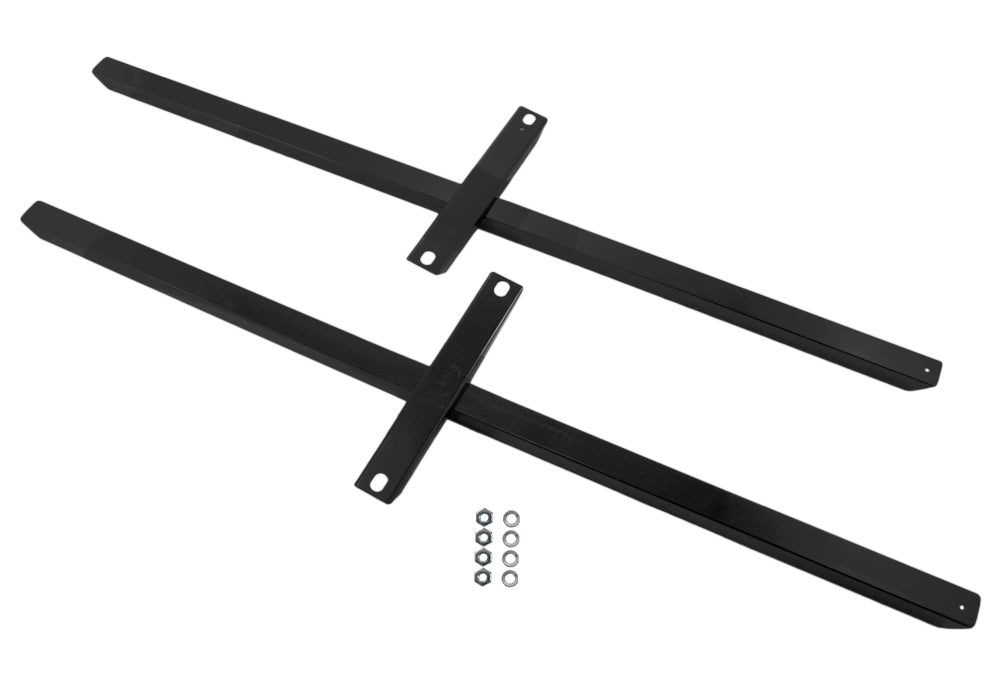 1979-2004 Ford Mustang BLACK 43" Steel 12 Gauge Subframe Sub Frames Connectors