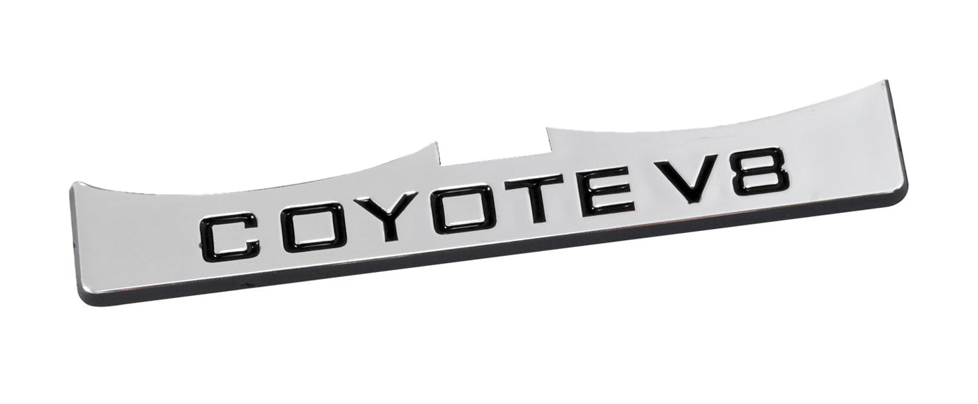 2011-2014 Mustang GT 5.0 Coyote V8 5" Chrome & Black Fender Lower Emblem Accent