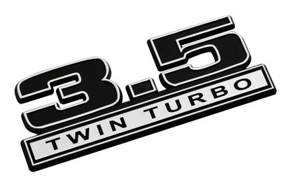 2011-2017 Ford F-150 3.5 Ecoboost Twin Turbo 5" x 1.75" Emblem Black Chrome Trim