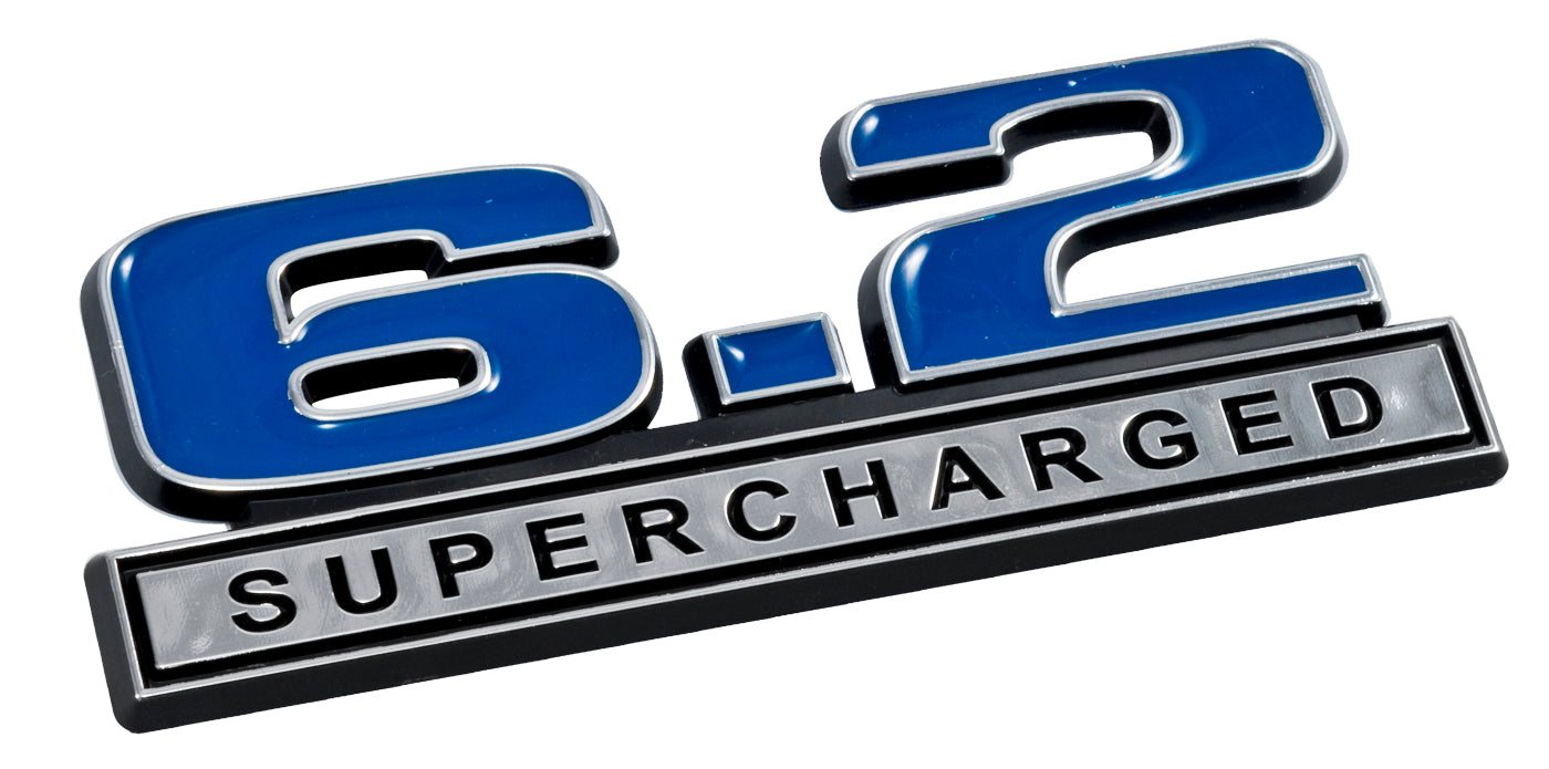 2010-2014 Ford F-150 Raptor Blue & Chrome 6.2 Supercharged 5" Fender Emblem