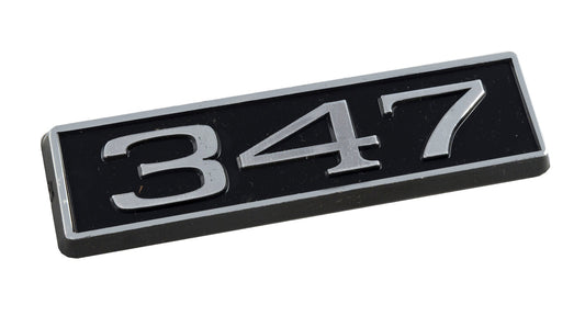 347 Ford Mustang 3.25" Engine Hood Scoop Emblem Badge Black & Chrome