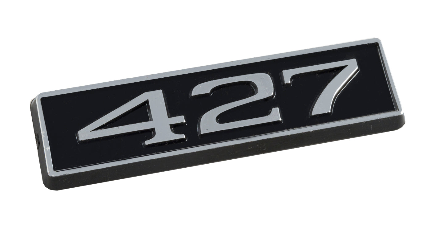 427 Ford Mustang 3.25" Engine Hood Scoop Emblem Badge Black & Chrome