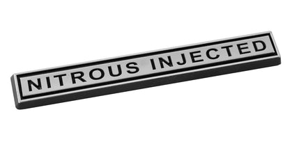 Honda Toyota Nitrous Injected Black & Chrome Bar 4" Long 3D Embossed Emblem