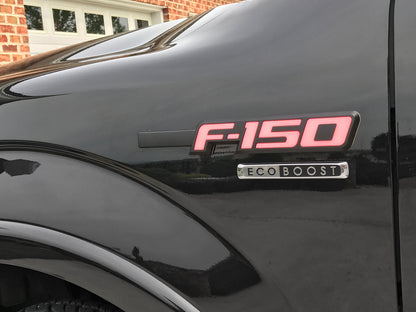 2011-2017 Ford F150 Ecoboost Engine Chrome & Black 5 5/8" Trunk Fender Emblem
