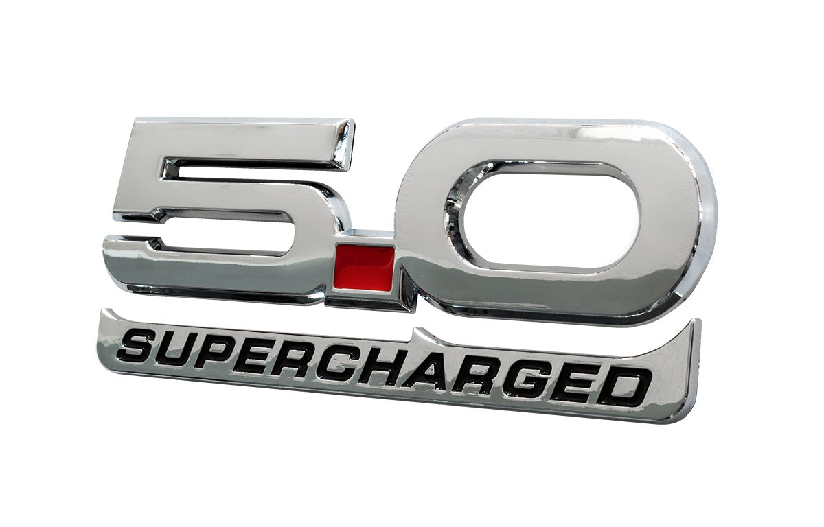 2015-2023 Mustang GT 5.0 V8 Supercharged 5.25" Chrome Fender Lower Emblem Accent