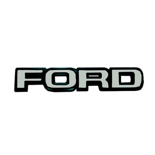 FORD Trunk Dash Fender Block Letters Chrome Emblem