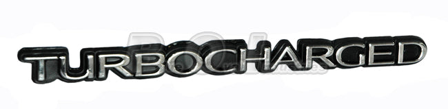 Ford Mustang Turbocharged Engine Chrome 5.5" Emblem Badge Chrome & Black