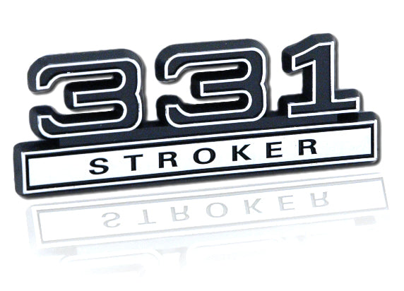 Ford Mustang Black & Chrome Plated 331 Stroker 3D Stick On Emblem