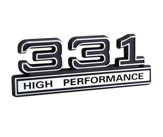 Ford Mustang Black & Chrome 331 High Performance 3D Stick On Embossed Emblem