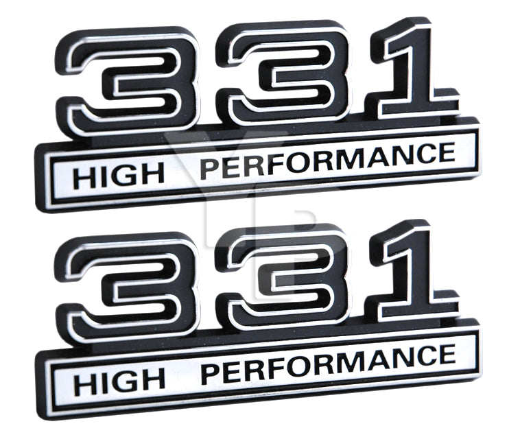 Engine Liter Emblems 331 5.4 Liter High Performance Engine Emblem in Chrome & Black - 4