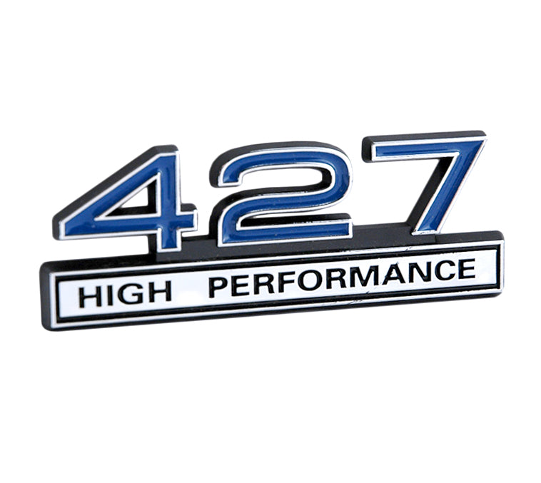 Ford Mustang Blue & Chrome 427 427ci High Performance 3D Stick On Emblem