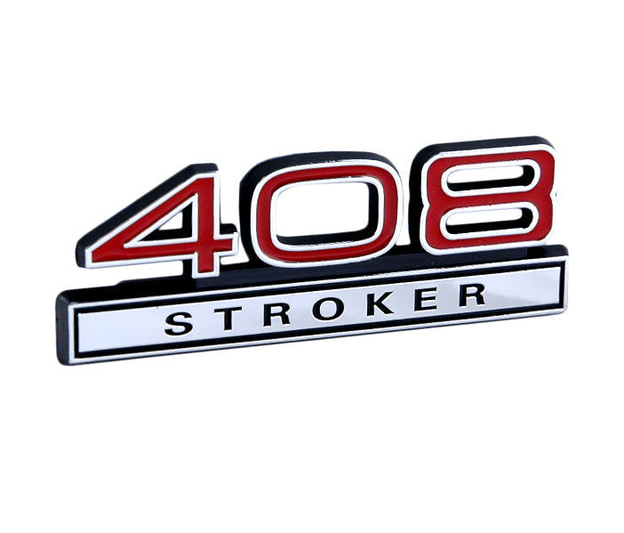 Ford Mustang Red Chrome 408 Stroker Emblem
