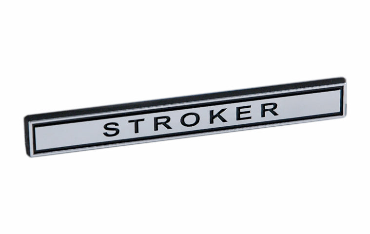 Ford Mustang Chevy Camaro Stroker Chrome Bar 5' Chrome & Black Emblem