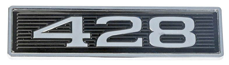 428 Mustang Black Chrome Plated Hood Scoop 3D Adhesive Backed Emblem