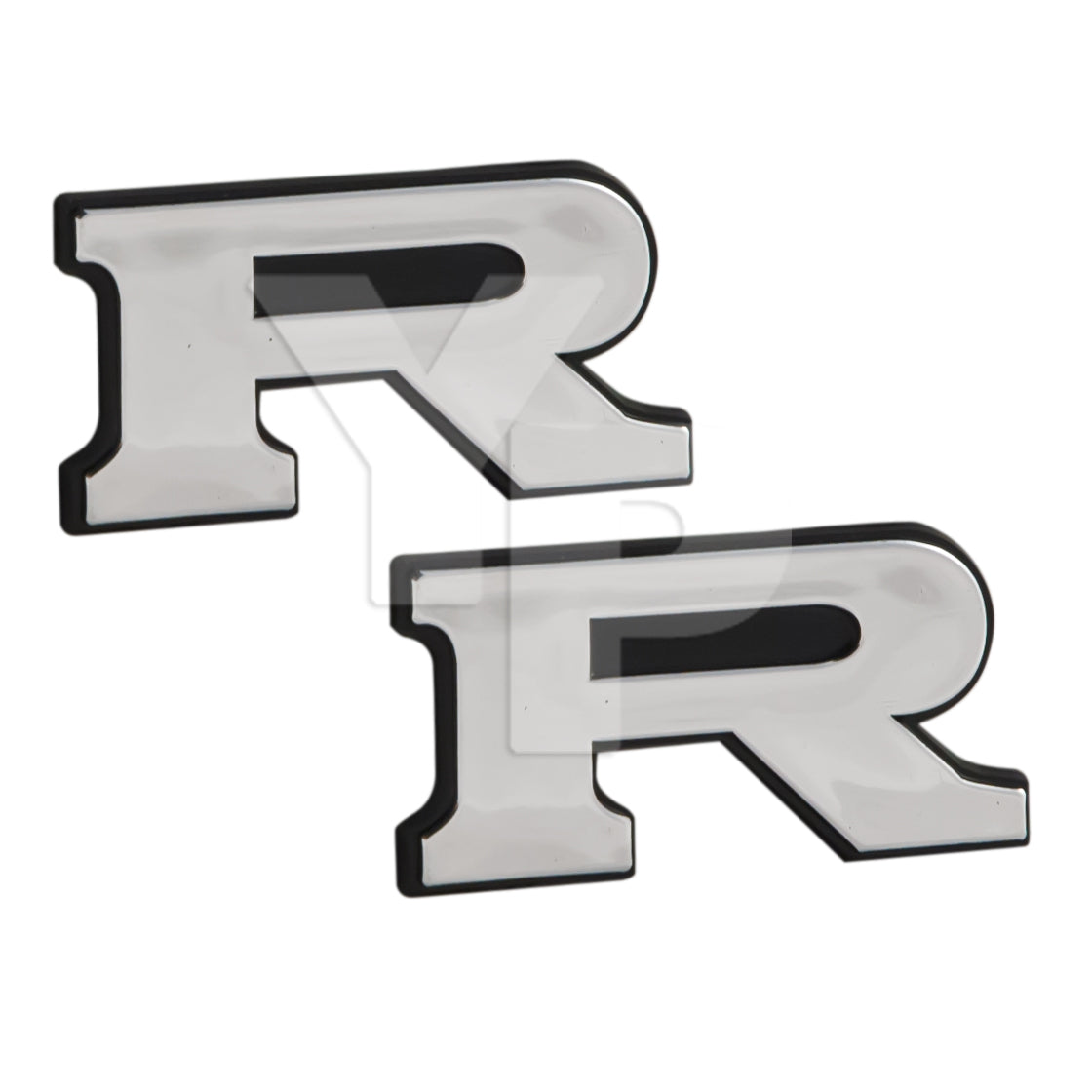 Honda Acura 2.5" Type R Chrome 'R' Logo Stick On Fender Emblems - Pair
