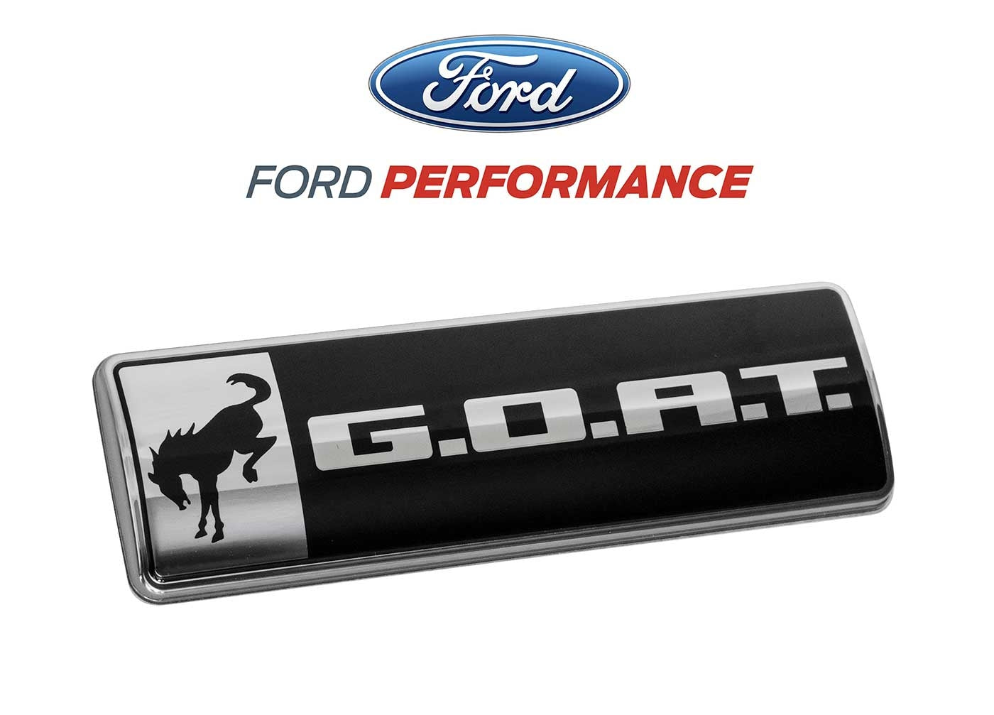 2021-2023 Ford Bronco OEM M-1447-GOAT 4.5" Chrome & Black Fender Tailgate Emblem