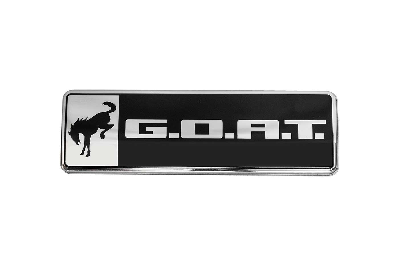 2021-2023 Ford Bronco OEM M-1447-GOAT 4.5" Chrome & Black Fender Tailgate Emblem