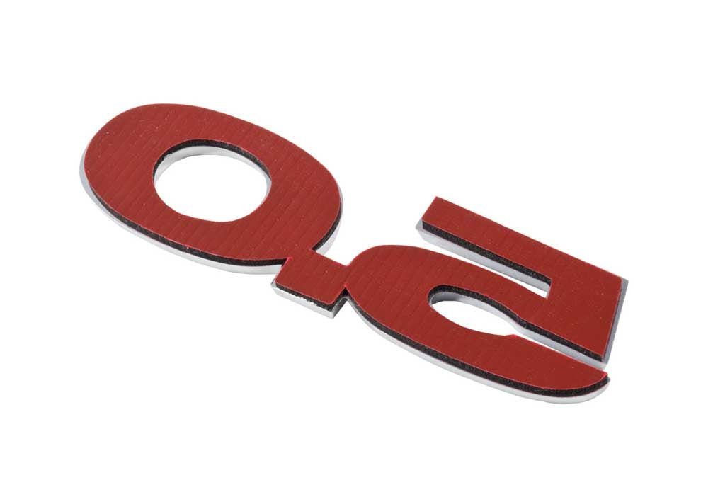 2011-2017 Ford Mustang GT 5.0 Adhesive Backed Black Fender Emblem w/ Blue Dot