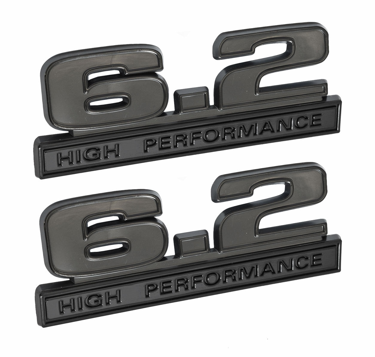 Ford Mustang Black 6.2 High Performance Fender Emblem Badge 5" x 1.75"