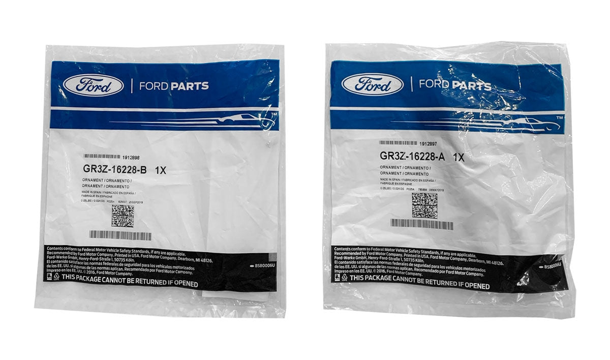 2015-2023 Mustang GT Genuine Ford OEM 5.0 Black 5.5" Fender Side Emblems Pair