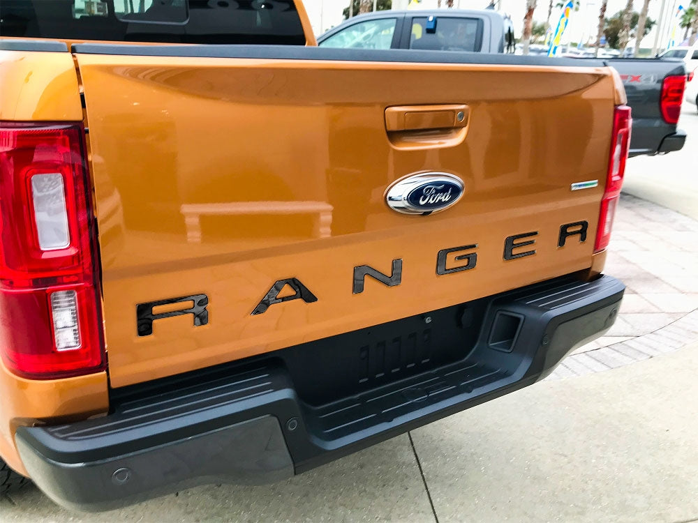 2019-2023 Ranger Genuine Ford OEM Tailgate Letters - Black Platinum