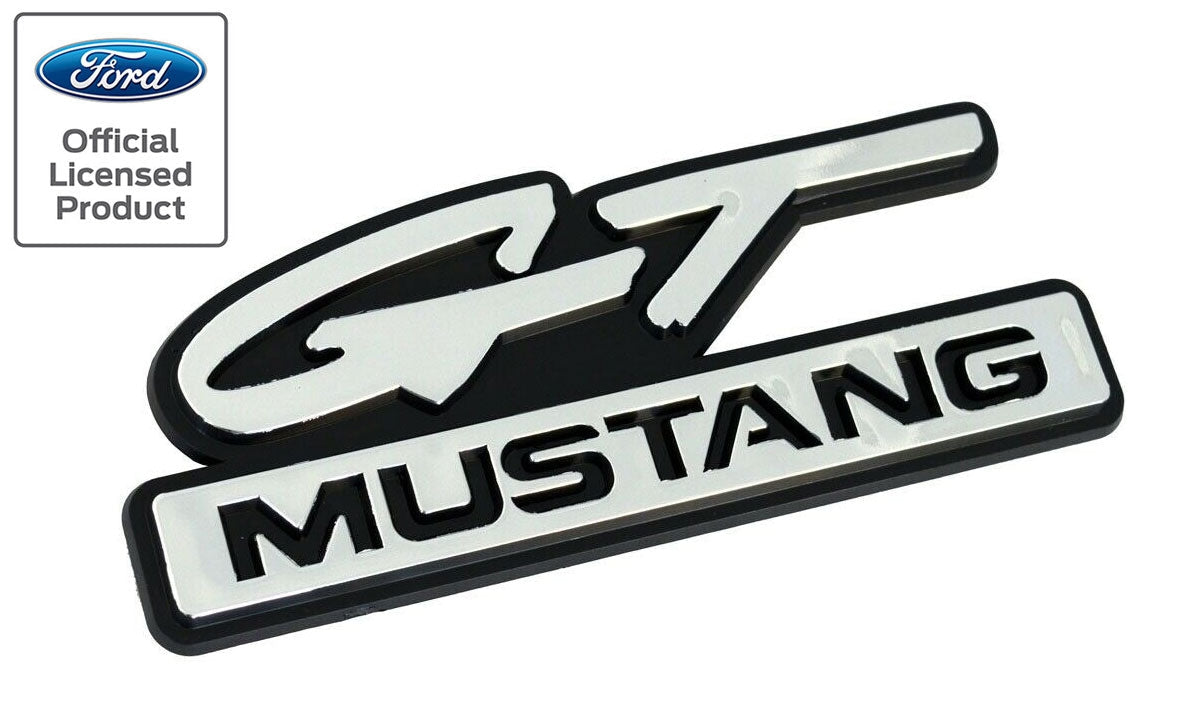 1994-1995 Mustang GT Chrome & Black Fender Side Emblem Badge