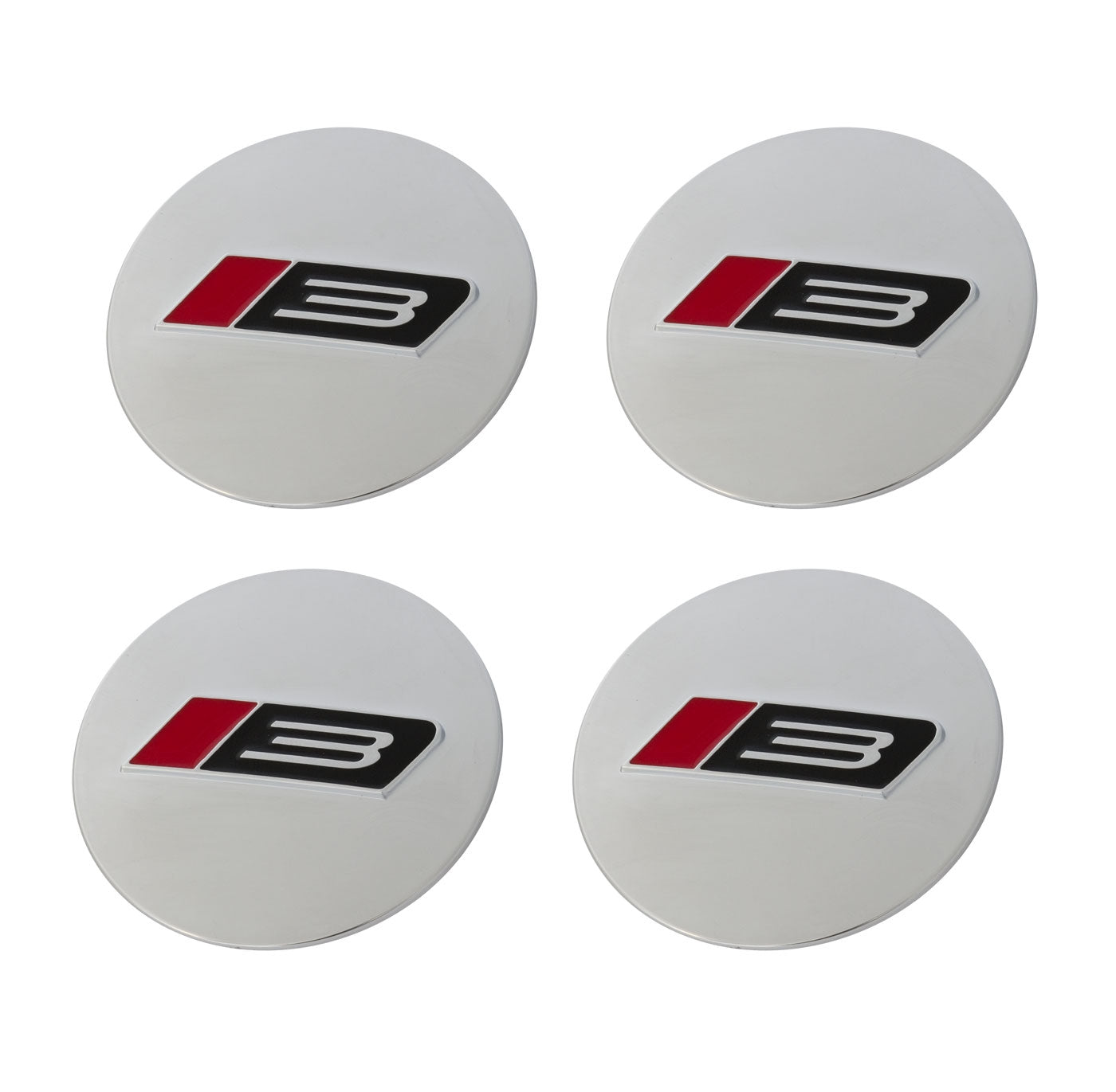 1994-2022 Ford Mustang 2.5" Roush RS3 Silver Wheel Center Cap Inserts Set of 4