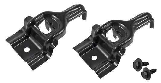 1983-1993 Mustang LX GT 5.0 V8 Black Radiator Upper Mounting Brackets Pair