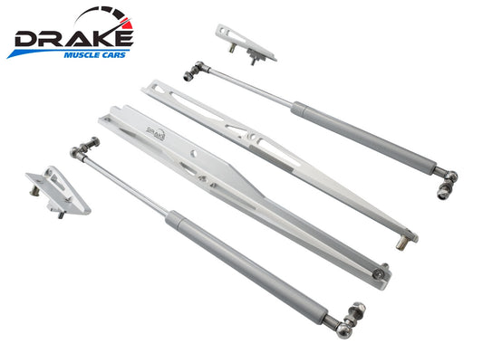 2015-2023 Ford Mustang Billet Aluminum Drake Hood Struts Shocks Lift Kit