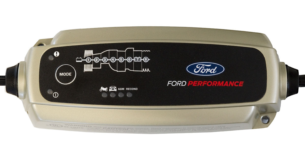 Ford Performance M-10300-FP 5.0 12V Smart Battery Charger & Maintainer w/ Cover
