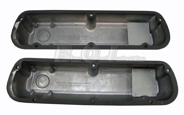 302 351W Ford Racing Mustang Cobra Snake Aluminum Valve Covers M-6582-LE302SBK