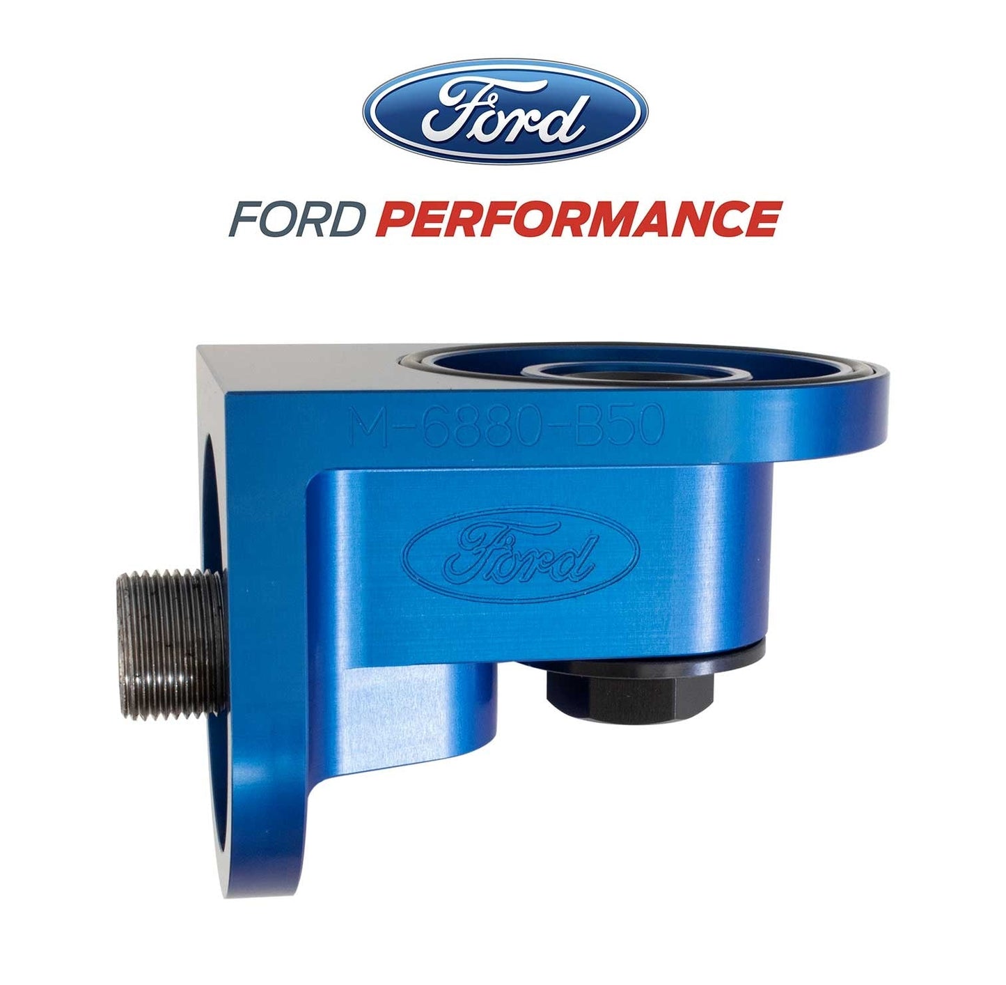 Ford Bronco Mustang 302 V8 M-6880-B50 90 Degree Billet Oil Filter Adapter