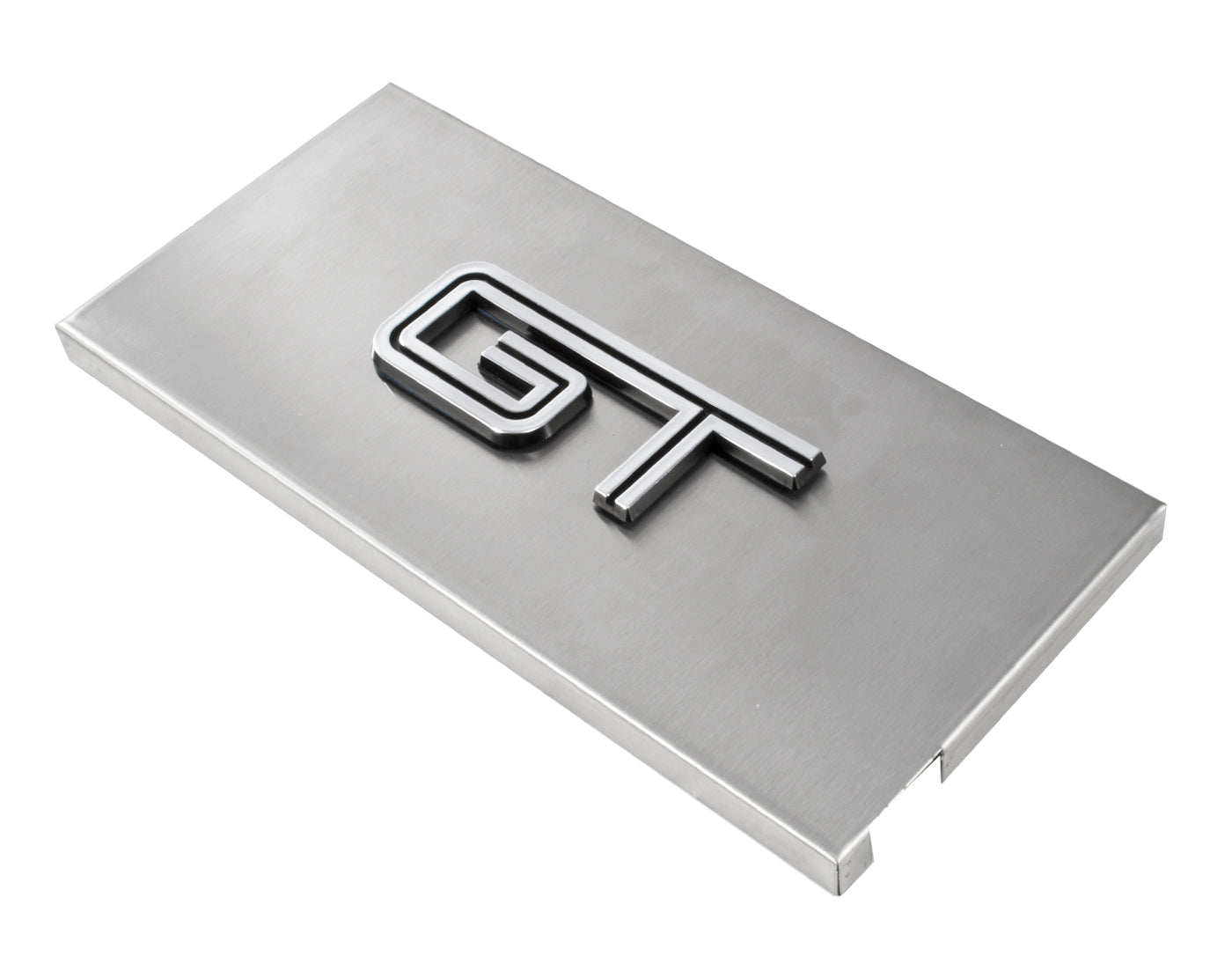 2005-2009 Ford Mustang Brushed Satin Stainless Engine Fuse Box Cover w GT Emblem