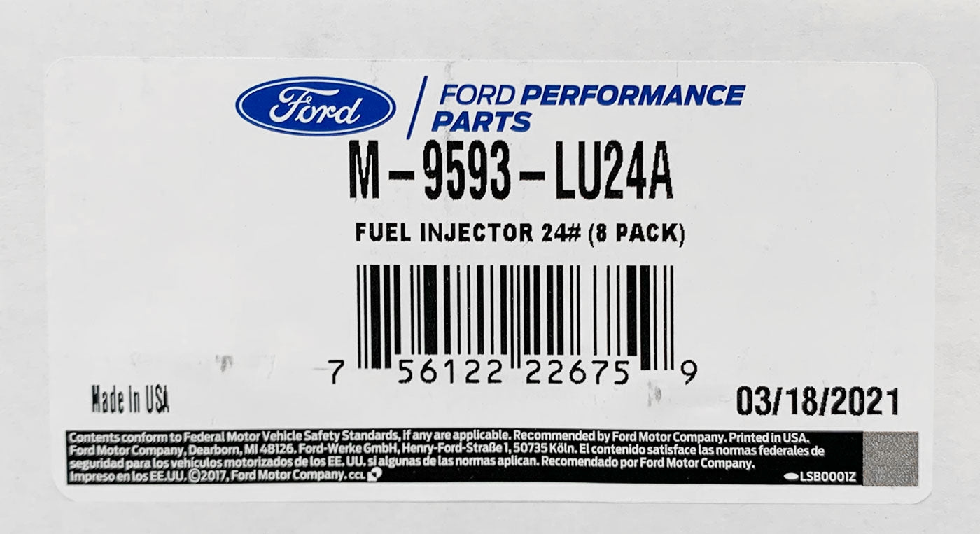 2005-2010 Mustang GT Mustang 24 lb pound Fuel Injectors Ford Racing M-9593-LU24A