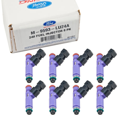 1986-1995 Mustang 5.0 V8 Genuine Ford Racing 24 lb pound Fuel Injectors set of 8