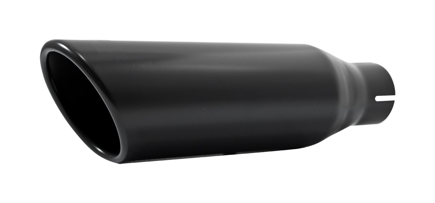 2011-2014 Ford F150 4.5" Black Stainless Exhaust Tip w/ 3.5 Twin Turbo Logo