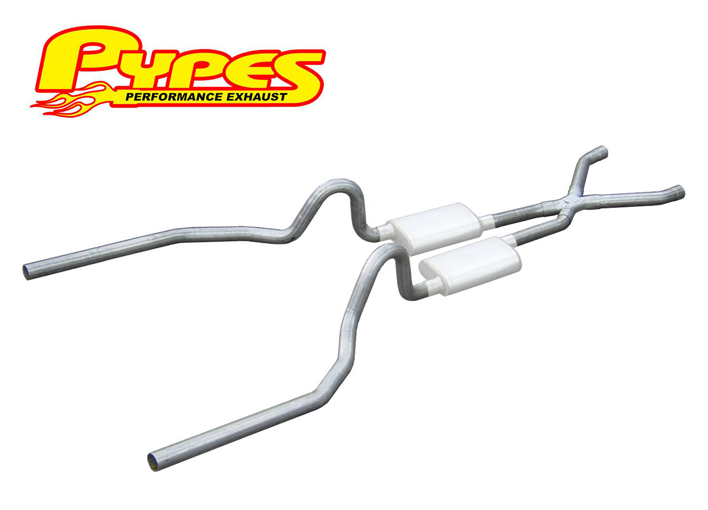 1965-1970 Ford Mustang 260 289 302 351W Pypes 2.5" Exhaust System Kit w/ X Pipe