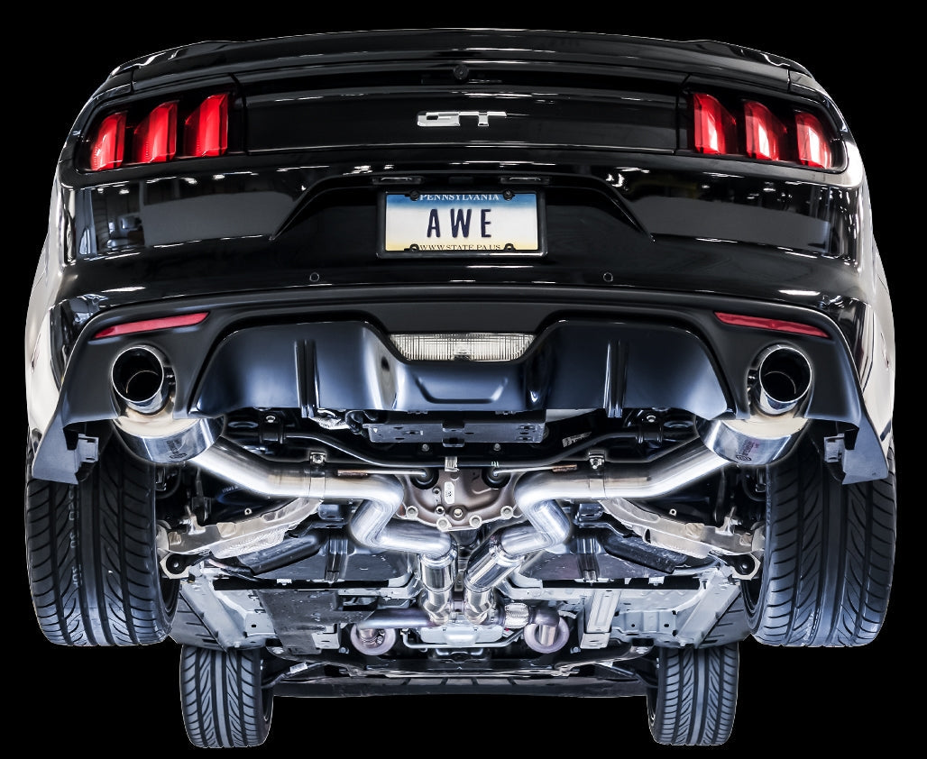 2015-2017 Mustang GT AWE 3" SwitchPath Exhaust System Chrome Tips 3025-32022