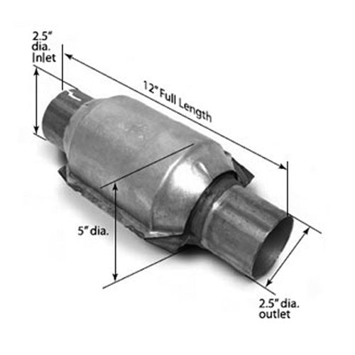 1979-2004 Mustang 5.0 SLP 2.5" Loudmouth Stainless Shotgun Race Resonators Pair