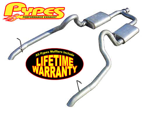 1998-2004 Mustang V6 3.8 Pypes 2.5" Stainless Cat Back Dual Exhaust System Kit