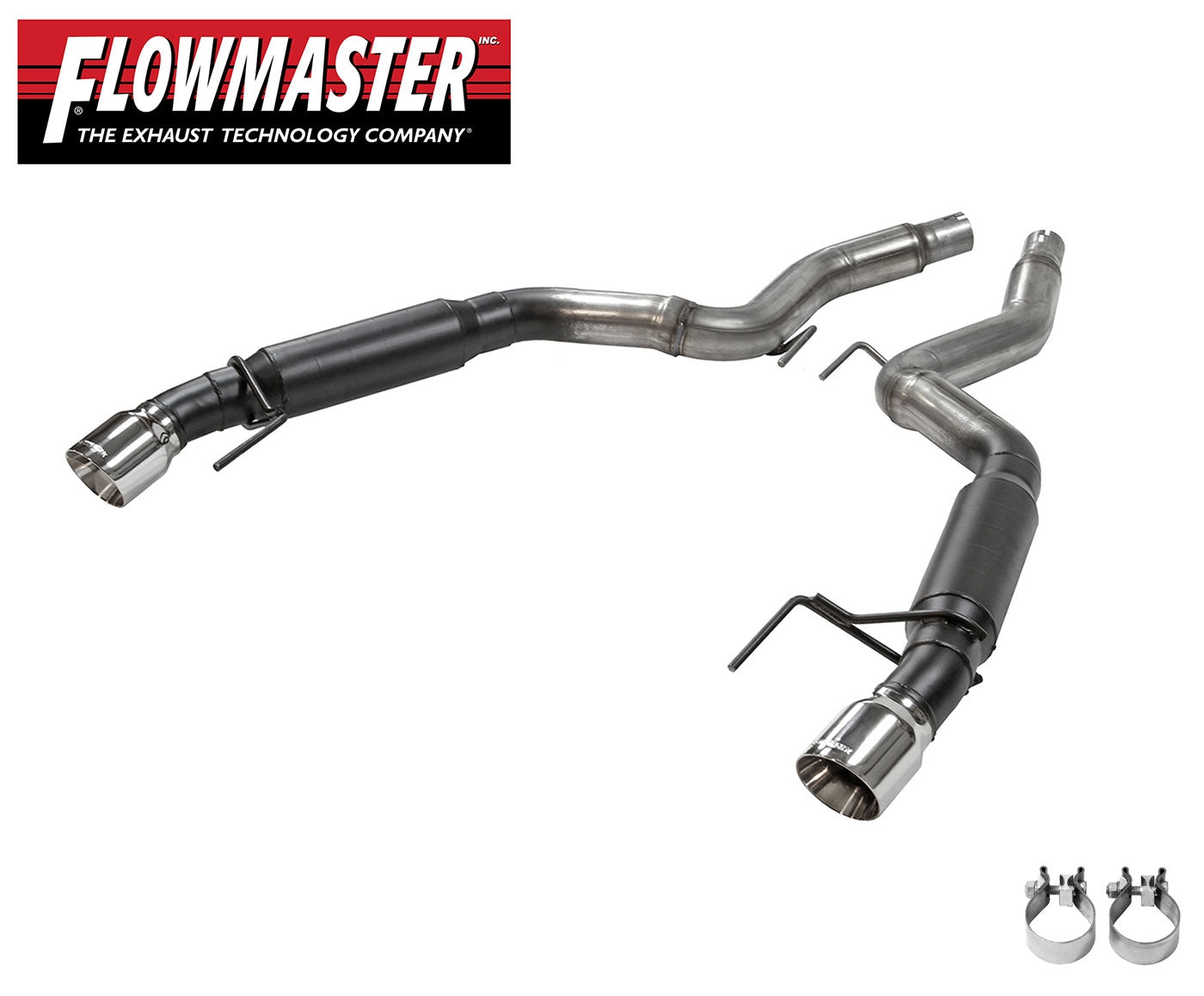 2015-2023 Mustang 2.3 Ecoboost Flowmaster Axle Back 2.25" Exhaust System 3" Tips