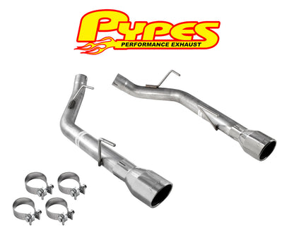 2005-2010 Mustang GT PYPES Muffler Delete Axle Back Kit Polished Stainless Steel