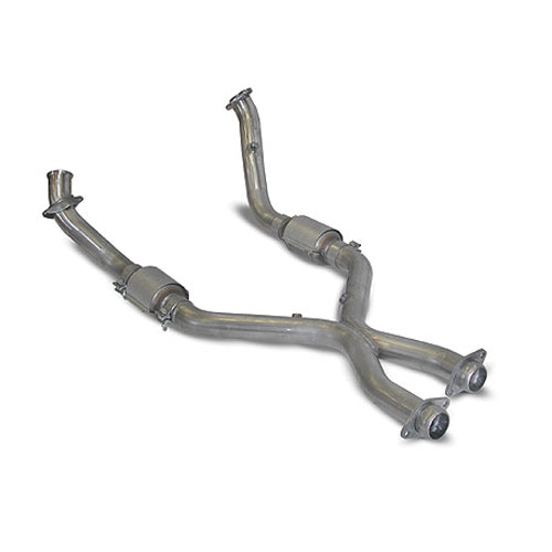 1999-2004 Mustang GT & Cobra SLP X Pipe w/ High Flow Catalytic Converters Cats