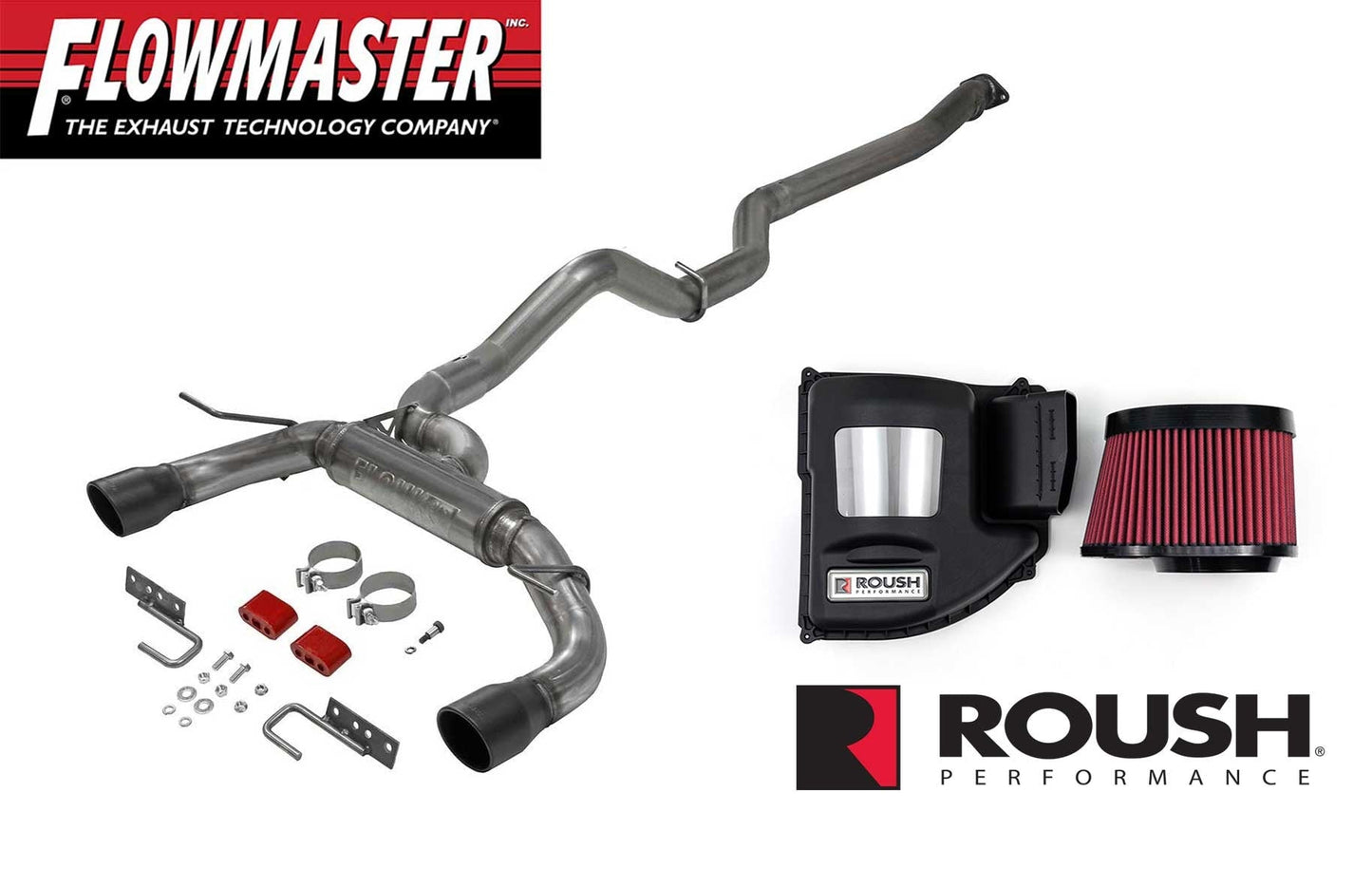 2021-2023 Ford Bronco Flowmaster FlowFX Cat Back Exhaust & Roush Cold Air Intake