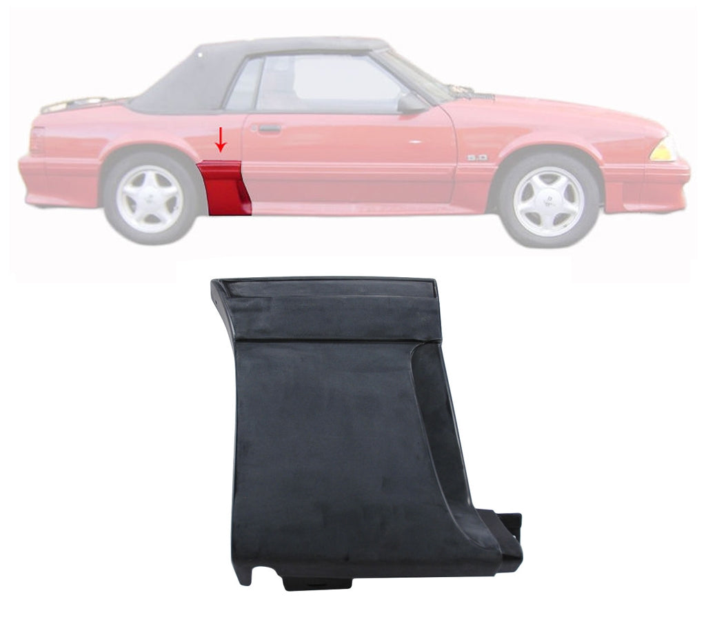 1987-1993 Mustang GT  of Quarter Body Molding, RH, w/ Side Scoop Ground FX