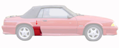 1987-1993 Mustang GT  of Quarter Body Molding, RH, w/ Side Scoop Ground FX