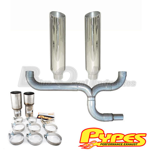 Pypes Ford 6.4L Power Stroke Super Duty Diesel Polished Dual 8" Stacks Kit