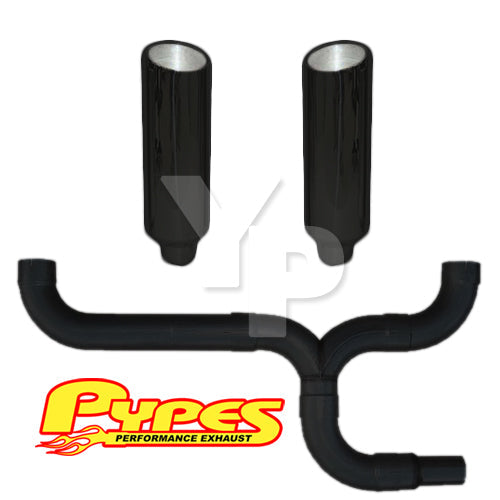 10" Slant Black Double Stack Stainless Pypes Exhaust Kit Dodge 2500 3500 Diesel