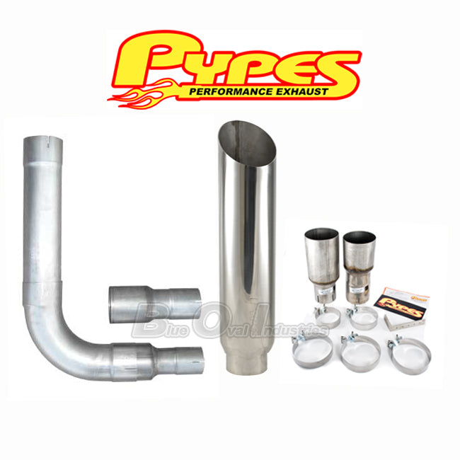 Ford Truck 7.3 Powerstroke Super Duty 8" Miter Cut PYPES Stack Kit Stainless